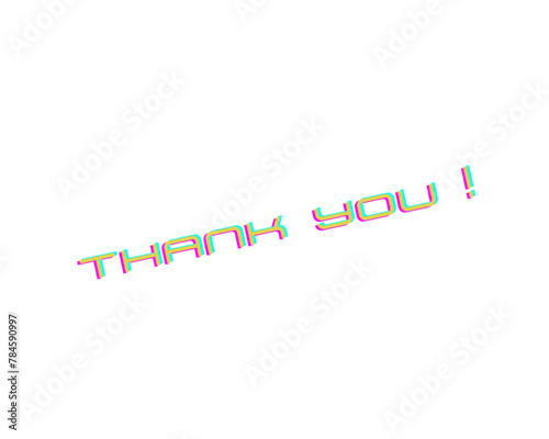 Thank you text vector icon. This is isolated in white background.