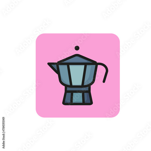 Line icon of coffeepot. Milk jug, breakfast, crockery. Coffee concept. Can be used for topics like drink, kitchen equipment, domestic life