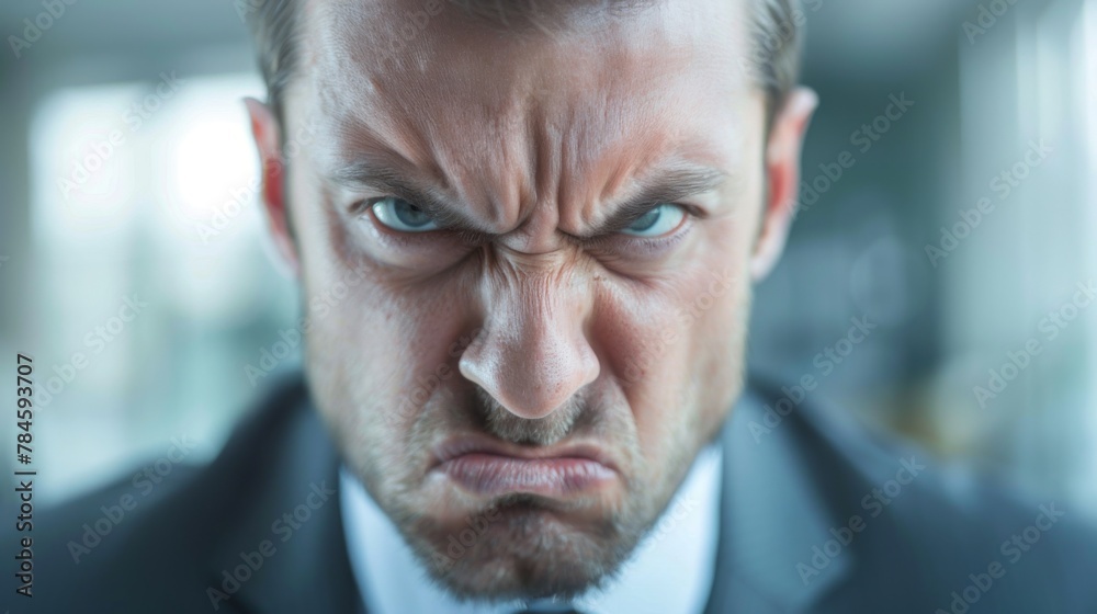 Angry boss in office Angry boss in office
