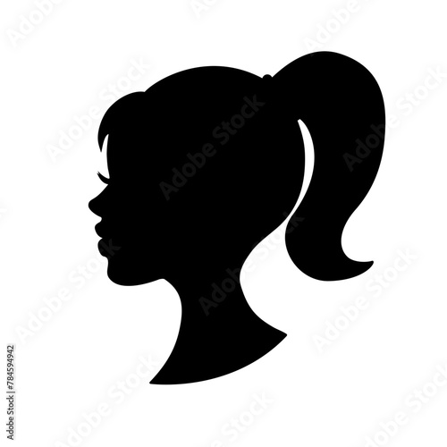 Beautiful silhouette girl, salon logo, woman face silhouette, face icon – stock vector