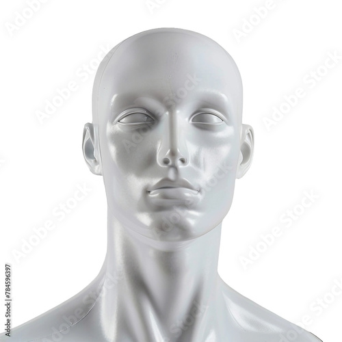 Flat Top male mannequin, transparent background, isolated image, generative AI