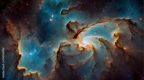 Nebulae in space. Parts of this photograph provided by NASA