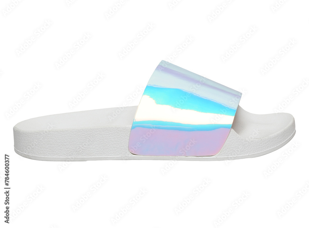 white slide in slipper isolated on white background white slide in slipper isolated on white background