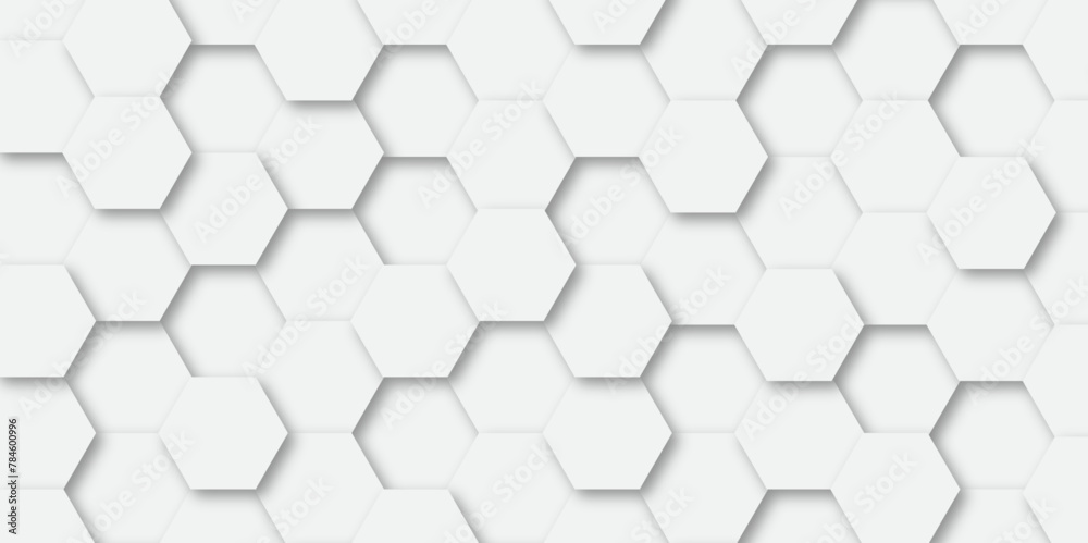 Abstract white background with hexagonal shapes. white paper texture and futuristic business . Seamless background. Abstract honeycomb background. Surface polygon pattern with digital hexagon. Abstract white background with hexagonal shapes. white paper texture and futuristic business . Seamless background. Abstract honeycomb background. Surface polygon pattern with digital hexagon.