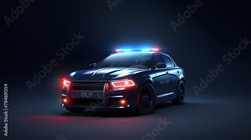 Police Car Criminal Icon 3d photo