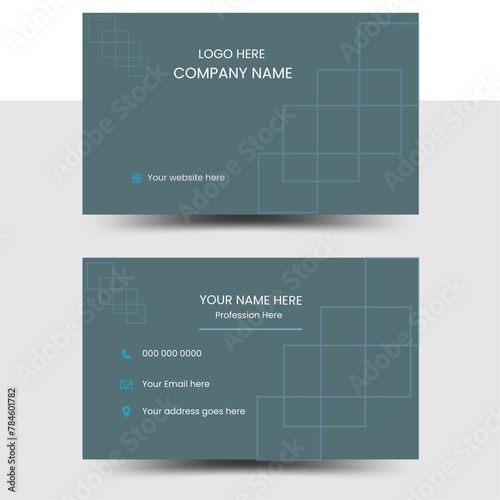  Modern and simple business card design, Personal visiting card with company logo. Vector illustration. Modern Business Card-Creative and Clean Business Card Template, visiting card, 