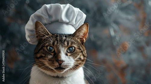 Cat chef. Cute cat chef in the kitchen © Jane Kelly