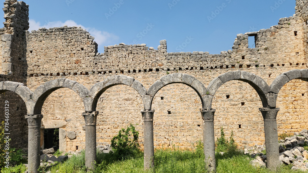 The ancient church Imirzeli ruins in Erdemli, Mersin