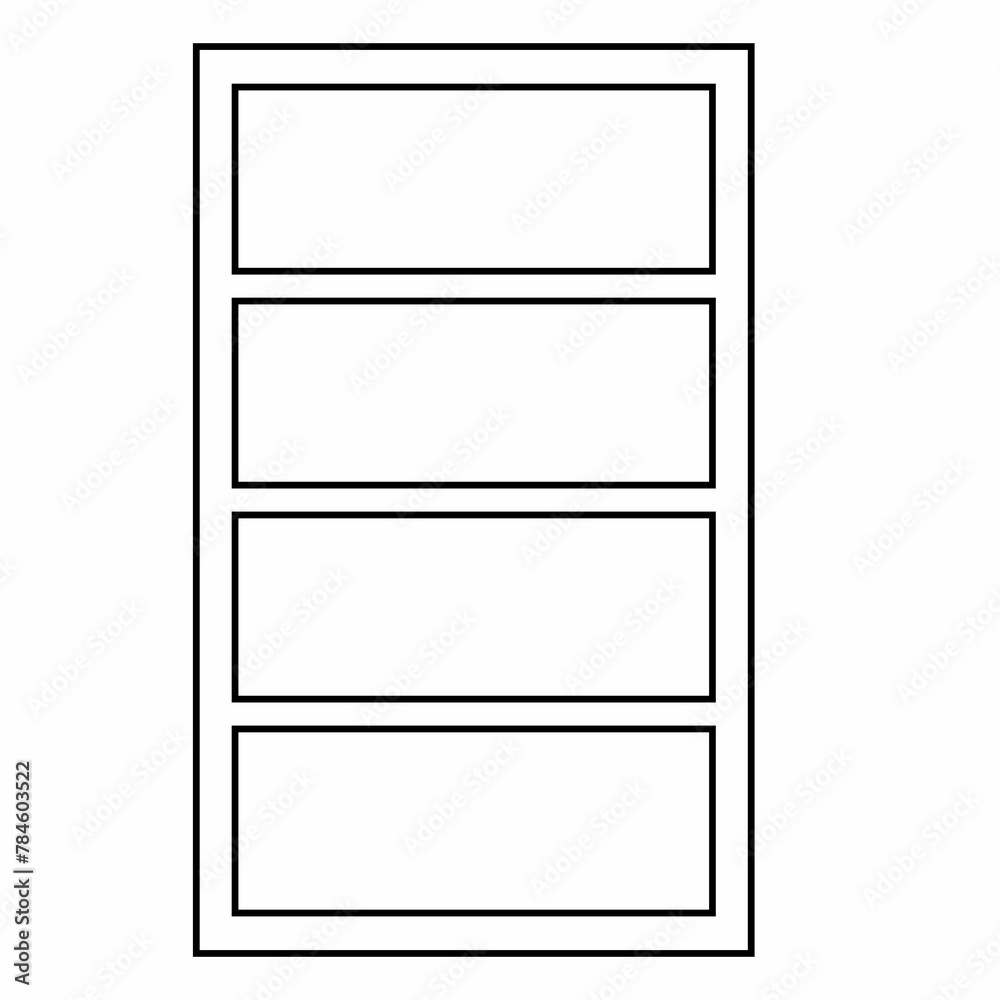 Shelf for books and various materials. Shelf for books and various materials.