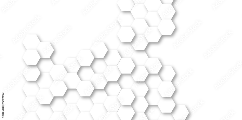 Abstract white background with hexagonal shapes. white paper texture and futuristic business . Seamless background. Abstract honeycomb background. Surface polygon pattern with digital hexagon. Abstract white background with hexagonal shapes. white paper texture and futuristic business . Seamless background. Abstract honeycomb background. Surface polygon pattern with digital hexagon.