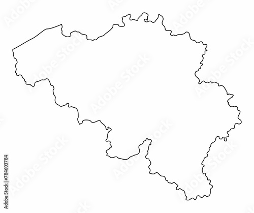 Belgium outline map