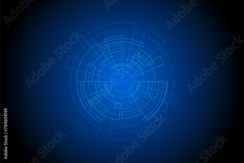 Sci fi futuristic user interface, HUD, Technology abstract background , Vector illustration. 