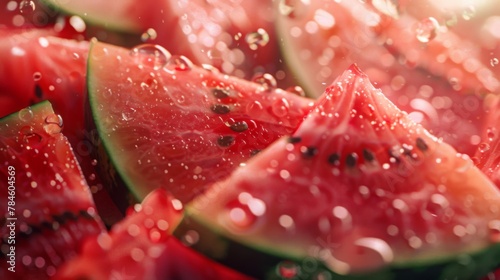 Fresh watermelon slices. Watermelon background