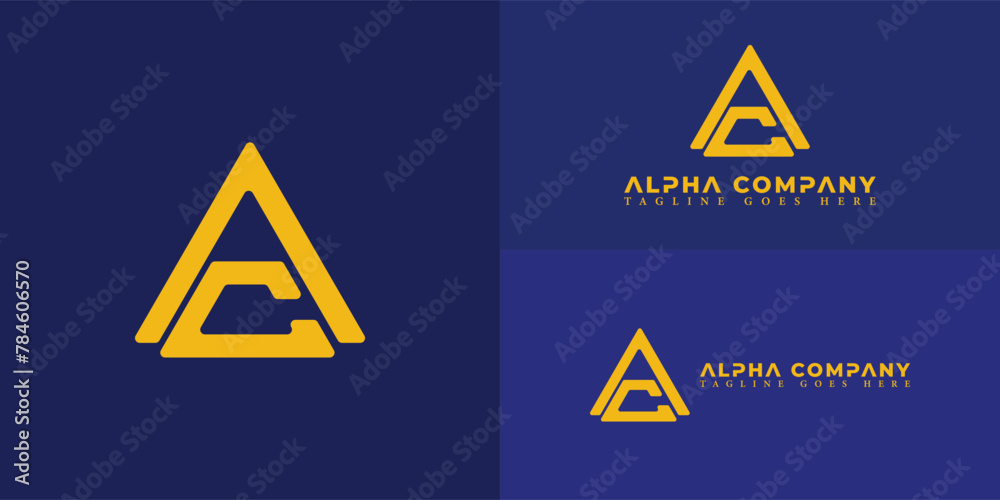 Abstract initial letter AC or CA logo in yellow color isolated on multiple background colors. The logo is suitable for business and consulting company logo icons to design inspiration templates. Abstract initial letter AC or CA logo in yellow color isolated on multiple background colors. The logo is suitable for business and consulting company logo icons to design inspiration templates.