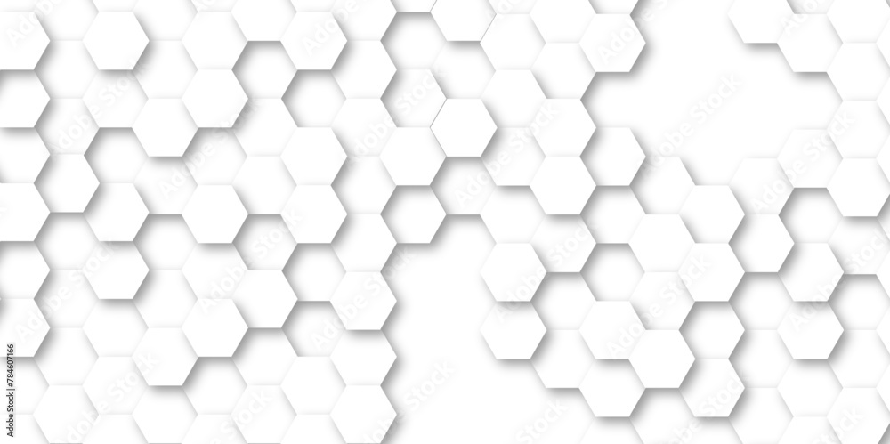 Abstract white background with hexagonal shapes. white paper texture ...