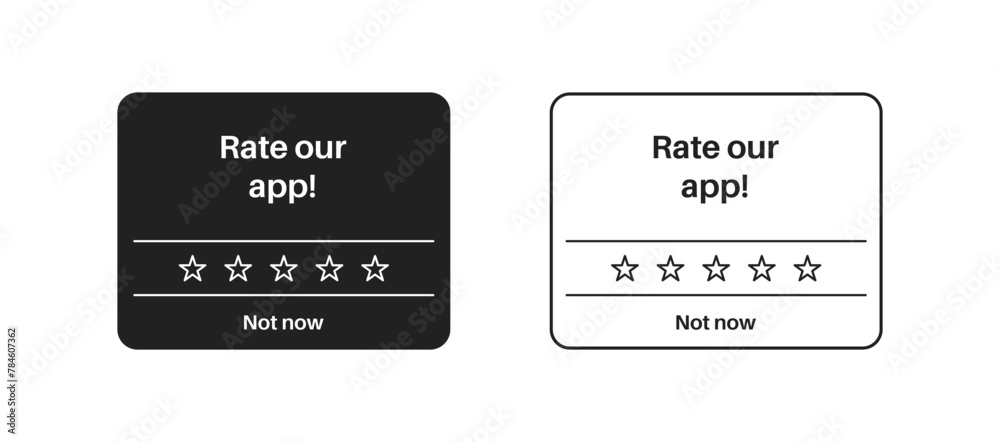 Rate our app vector template. Tap a star to rate it Rate our app vector template. Tap a star to rate it