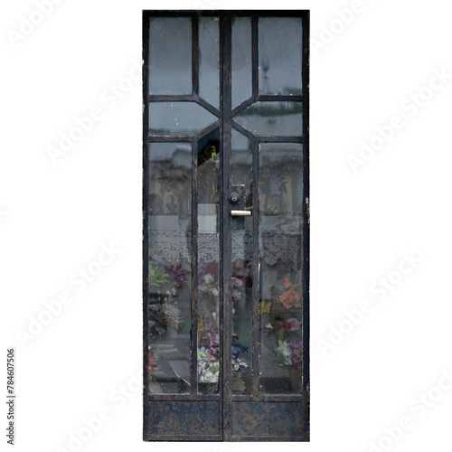 Vintage Weathered Wooden Door in Disrepair 