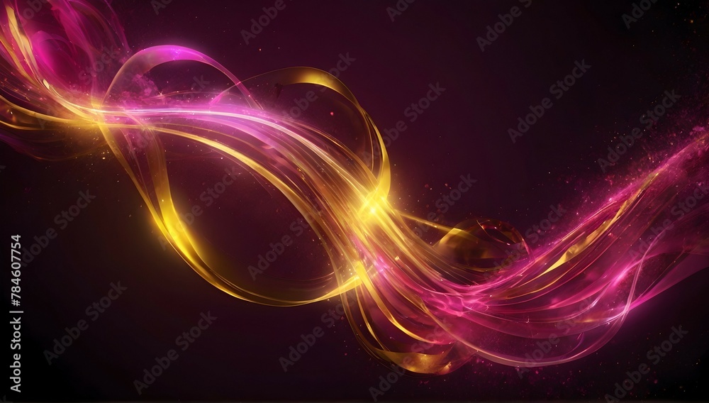 gold energy flow, dark pink, colorful, magical, backround