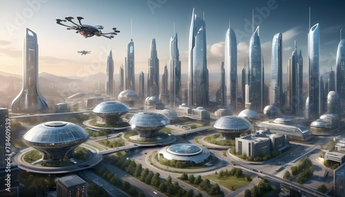 A Futuristic City In The Midst Of A Technological
