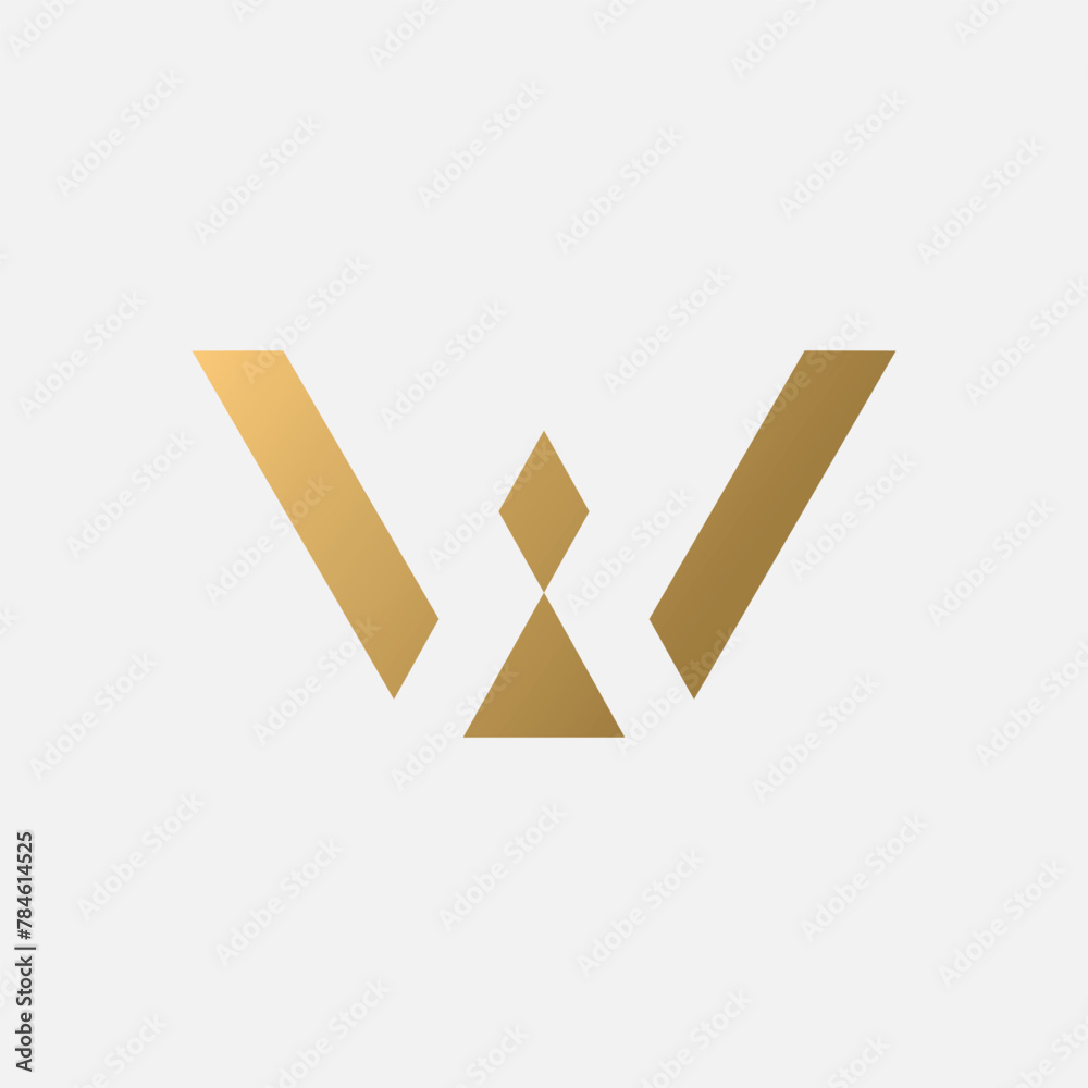 Obraz premium Vector letter w design element vector icon with creative and simple style
