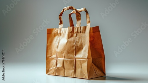 Brown Paper Bag on Table
