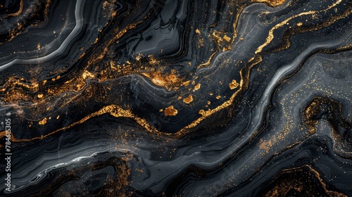 Black and gold marble background with gold highlights