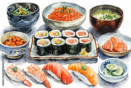 Traditional Japanese Sushi Feast