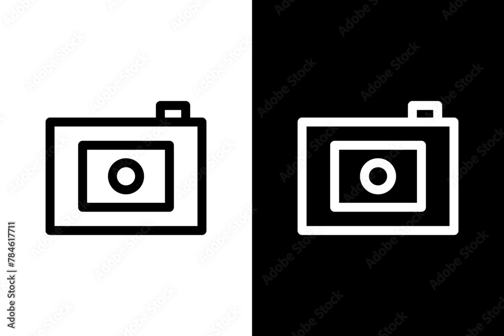 simple symbol photo white black outline icon simple symbol photo white black outline icon