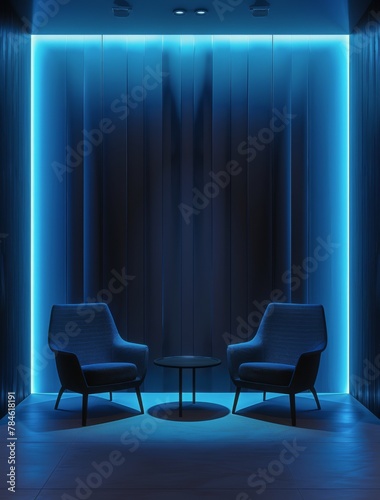 Living Room With Two Chairs and a Table
