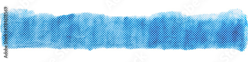 Bezszwowy, niebieski akwarelowy pas z halftone, półtony. Przezroczyste tło. © YOUR SHOT