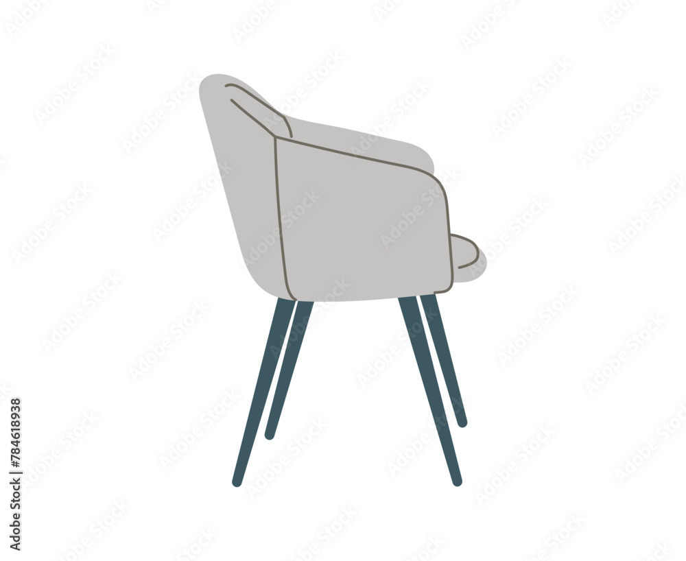 Gray armchair scandinavian isolated on white backgroundFor the interiors of rooms. Vector flat style Gray armchair scandinavian isolated on white backgroundFor the interiors of rooms. Vector flat style