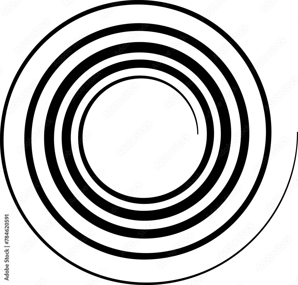 Set of spiral elements vector