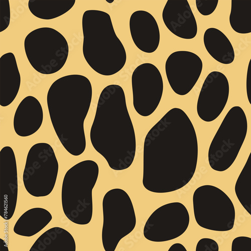 Mammals fur skin seamless pattern printable background. cat, giraffe and cow © Little J
