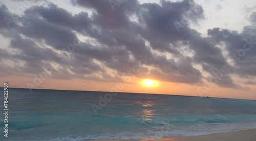 Art Beautiful sunrise over the tropical beach © Mohsin