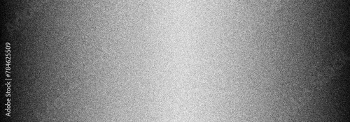 Monochrome abstract sandy gradient horizontal background. Halftone vector texture effect black to white to black