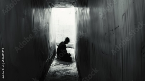 Abstract Portrayal of Solitary Confinement's Psychological Effects