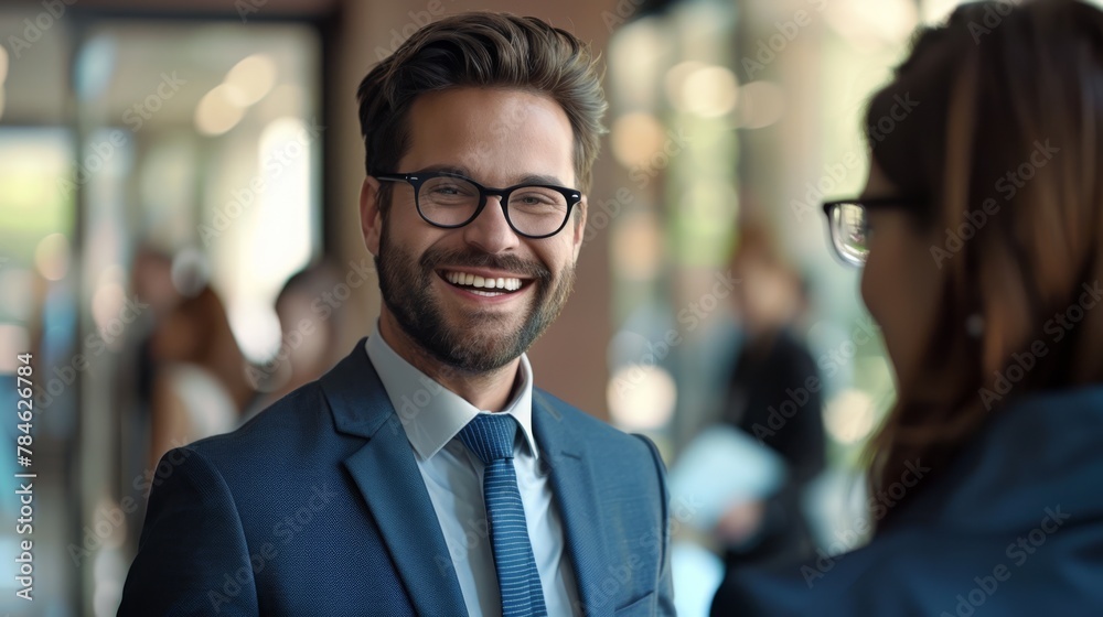 Smiling Professional Man in Suit