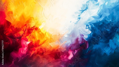 Abstract background, close-up painting with lots of colors