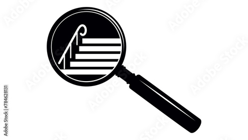 Mentorship emblem, black isolated silhouette