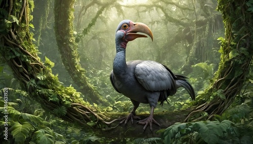 A Dodo Bird In A Jungle Of Giant Vines2