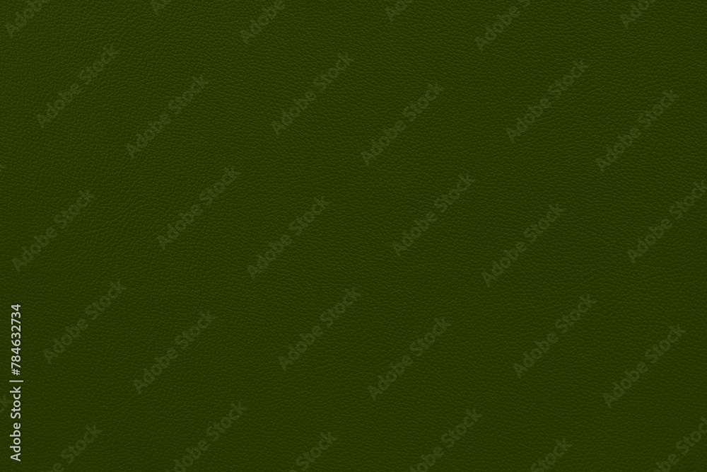 Fototapeta premium Green full grain leather texture background, olive green background