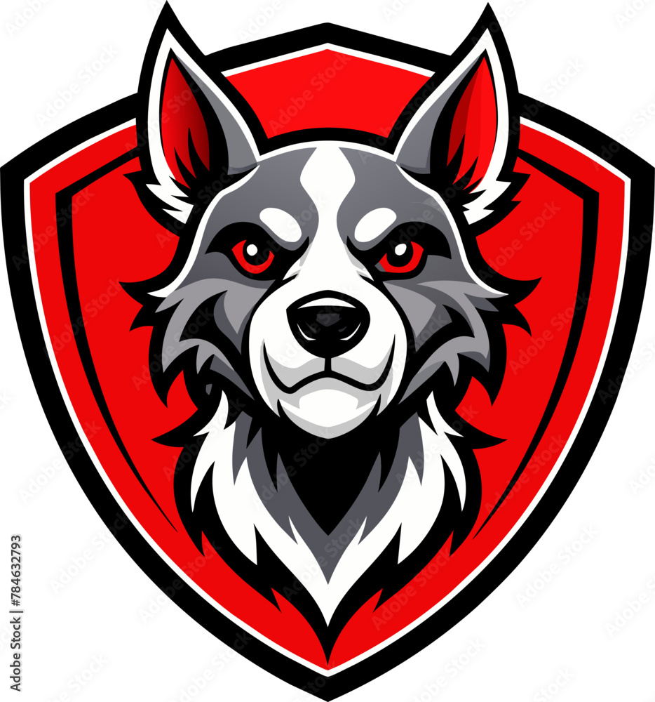 Vector wolf mascot logo template vector illustration Vector wolf mascot logo template vector illustration