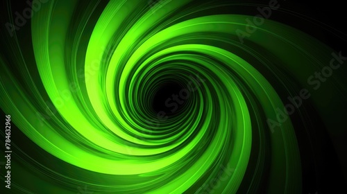 Abstract Green Vortex Wallpaper with Dynamic Swirl Design
