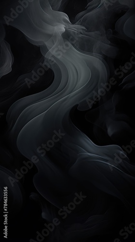 Abstract Smoke Waves on a Dark Background - Artistic Wallpaper Design