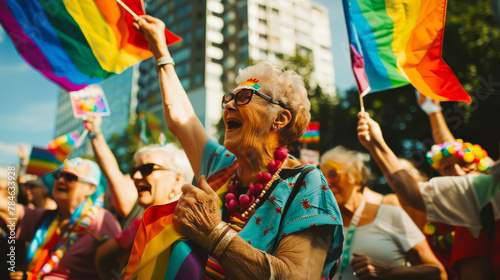 Senior Citizens Unite for LGBTQ+ Rights at Pride Parade 