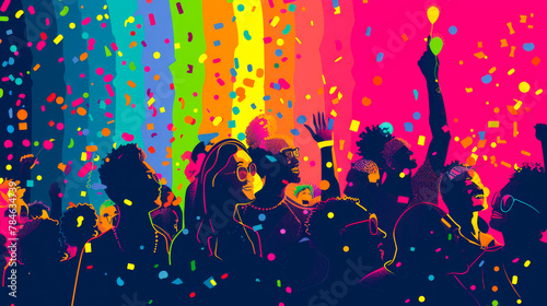 Colorful Pop Art Texture Celebrating LGBT Diversity

