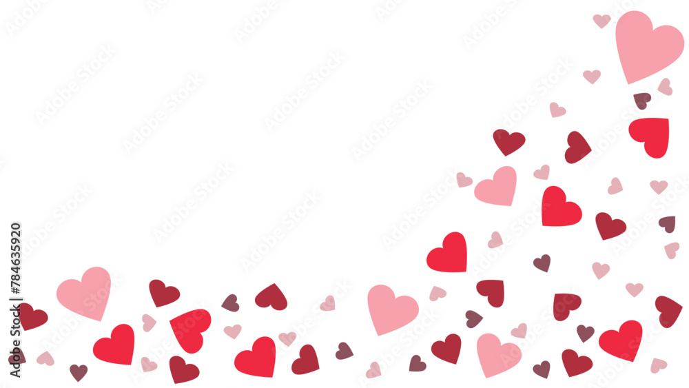 Red Heart halftone Valentine`s day background. Red hearts on white