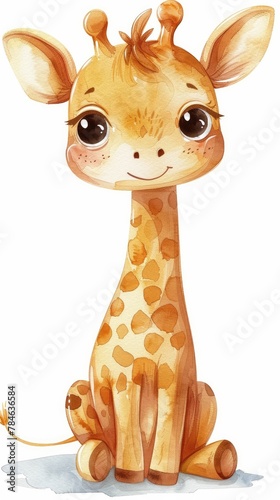 Cute and Playful Giraffe Character for Nursery Art and Children s Books
