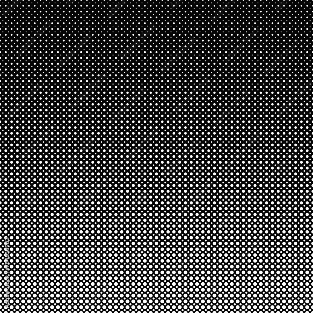 Abstract repeating geometrical dot pattern background - black and white vector graphic design
