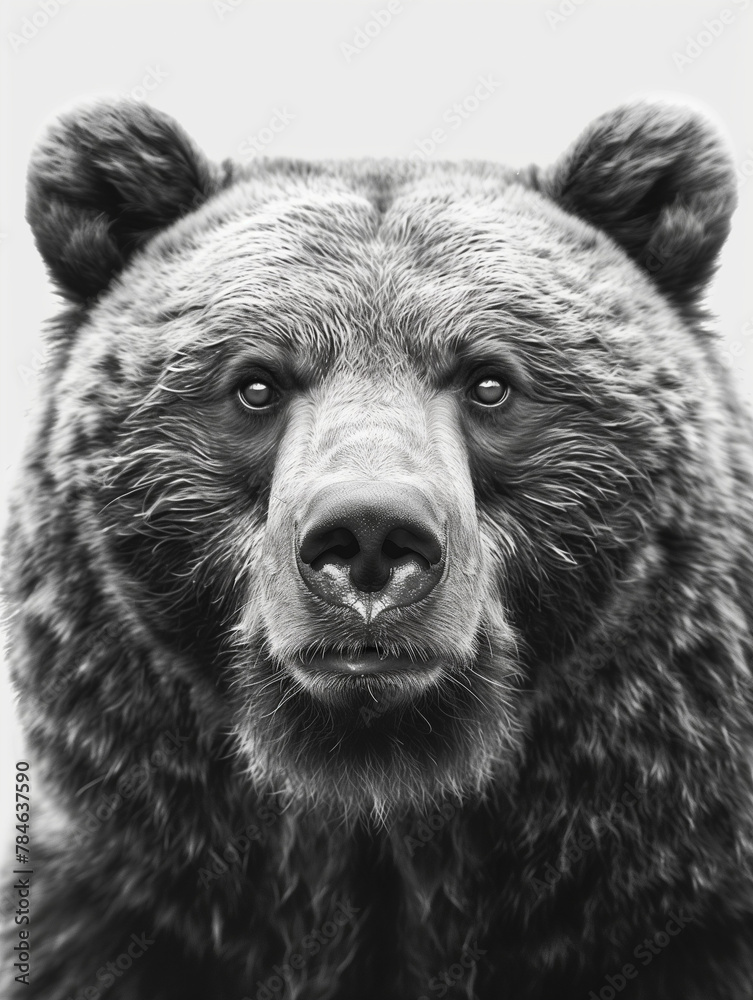 close up bear portrait wildlife photo black & white close up bear portrait wildlife photo black & white